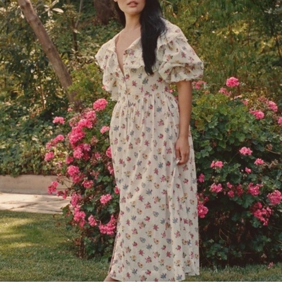 DOEN Lucretia Floral Dress Size L NWT - Picture 3 of 16